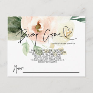 Blommigt Girl Baby Shower Game Bump gissel Tilläggskort