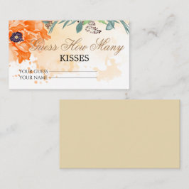 Blommigt gissa hur många kyssar möhippa-spel som o tilläggskort