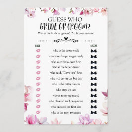 Blommigt gissa vem som spelar möhippa för brud- el inbjudningar