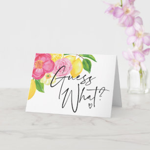 Blommigt Gissa vilket meddelande om Gravid till fa