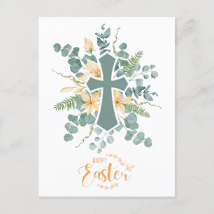 Blommigt Glad påsk Personligen Kor Helg Vykort