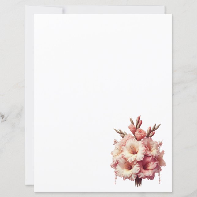 Blommigt Gladiolus Pappra Lakan (Framsida)