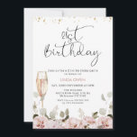 Blommigt Glas 21:a födelsedag Inbjudningar<br><div class="desc">21:a födelsedagarinbjudan av  Blommigt Glas 21:a födelsedag med en underbar blommigt arrangemang med blommor av  färgad och bläckchampagneglas av eucalyptus och en svart,  modern bildrubrik för kalligrafi. Underbar för alla som tittar för en bohemisk inspirerad 21-årsdagen inbjudan.</div>