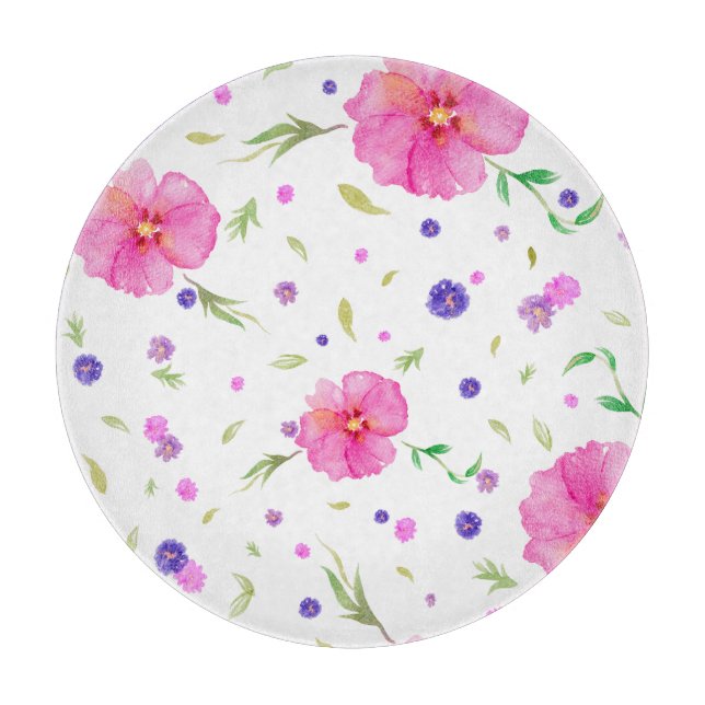 Blommigt Glasskärl - naturgåva till henne (Framsidan)