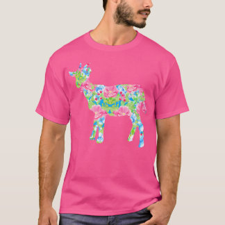 Blommigt Goat Colorful Flowers I Kärlek getter T Shirt