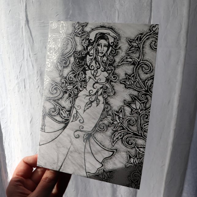 Blommigt Goddess Folierat Kort (Skapare uppladdad)