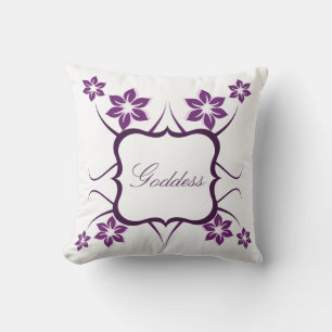 Blommigt Goddess Pillow, Lila Kudde
