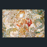 Blommigt Goddess Poster<br><div class="desc">Flower Goddess Art nouveau Artwork av Alphons Mucha</div>