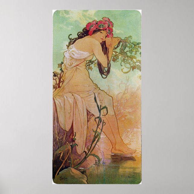 Blommigt Goddess Poster (Framsidan)