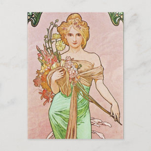 Blommigt Goddess Vykort