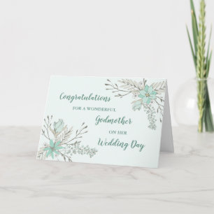 Blommigt Godmor Bröllopsdag Grattiss Kort