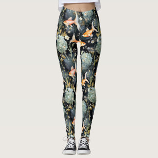 Blommigt: Goldfish Pond Leggings