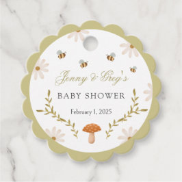 Blommigt Goose Baby Shower Gåvor Etiketter