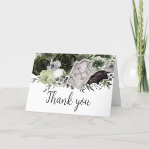Blommigt Gothic Baby Shower Tack Kort