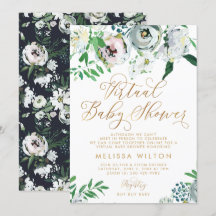 Blommigt Gouache Boho Flower Virtuellare Baby Show