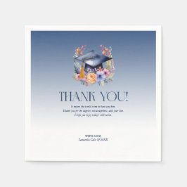 Blommigt Grad Hat-tackkort Pappersservett