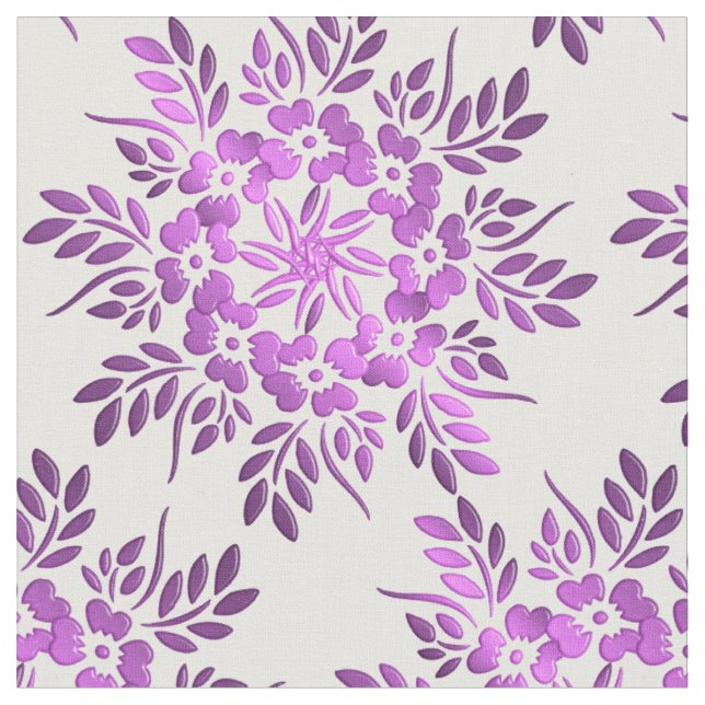 Blommigt gradient violet Mandala Tyg (Närbild)