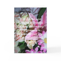 Blommigt Grandföräldrar Bröllop-årsdagen