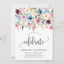Blommigt Gräns "Celebrate" varje år Inbjudningar
