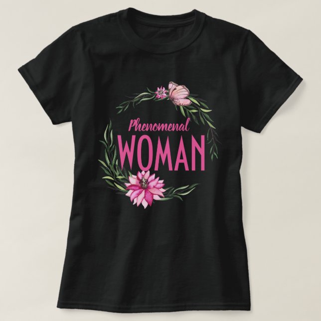 Blommigt Gräns - Fenomenala kvinnor T Shirt (Design framsida)