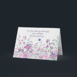 Blommigt Gräns Friends födelsedag Kort<br><div class="desc">Rosa och lila blommigt gräns med fjäril på mjuk vit struktur för väns födelsedag. Text kan redigeras.</div>