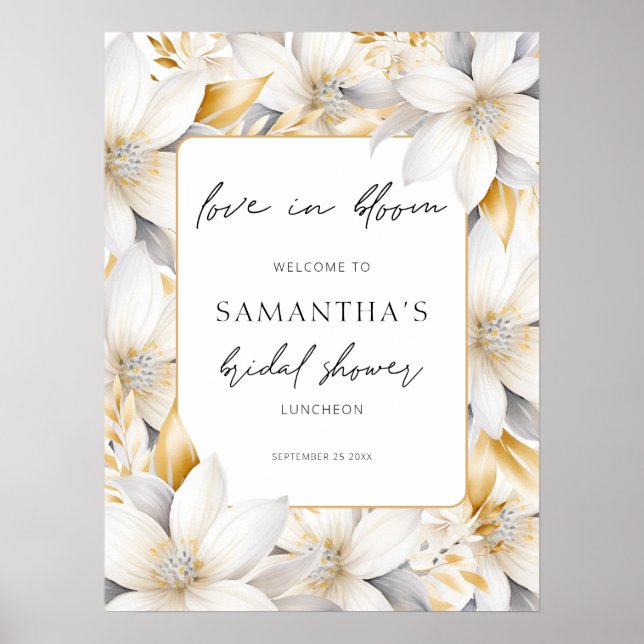 Blommigt Gräns Kärlek i Möhippa för välkomstbesök  Poster (Framsidan)