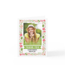 Blommigt gräns, klass 2017 studenten Tack