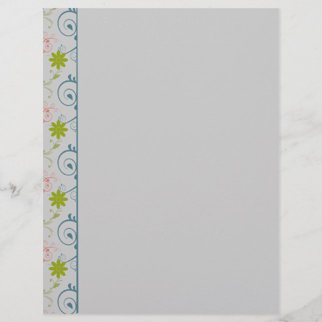 Blommigt Gräns-mall att anpassa (Framsida)