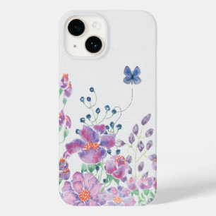 Blommigt Gräns och fjäril