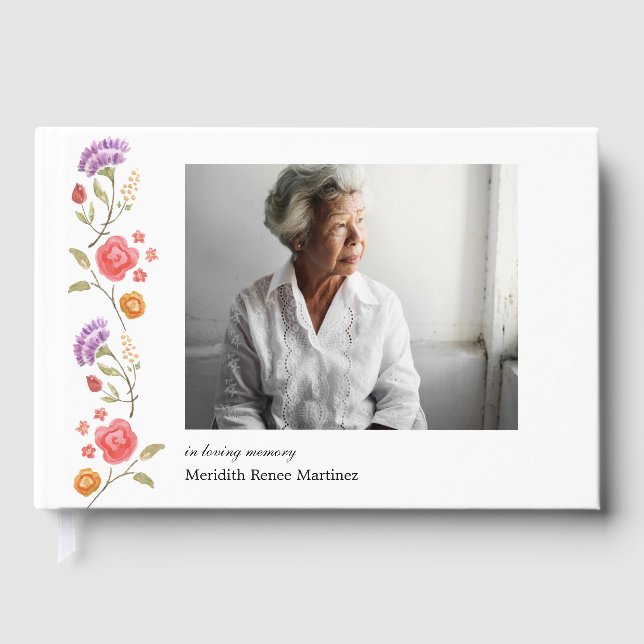 Blommigt Gräns Photo Firande of Life Gästböcker (Framsida)