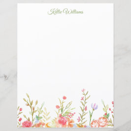 Blommigt Gräns Stationery