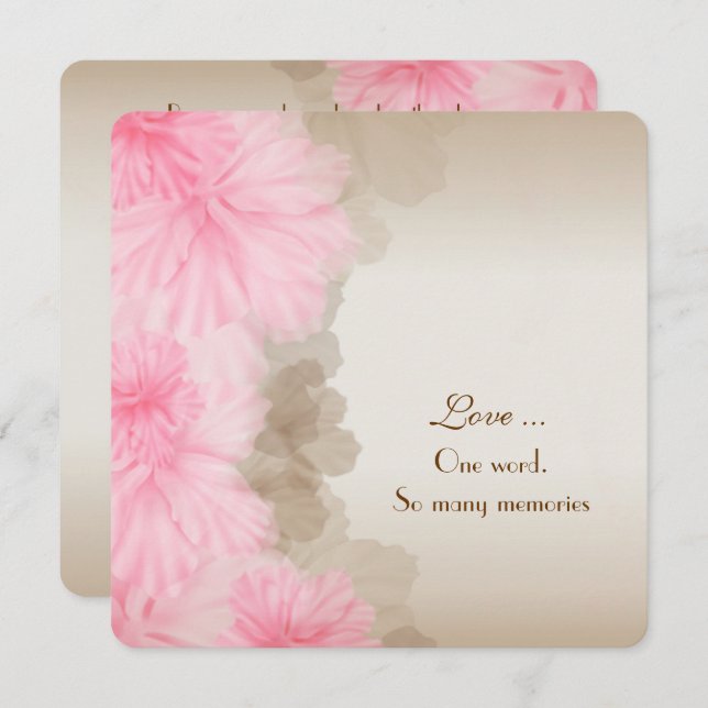 Blommigt Gräns Vow Renewal Inbjudningar (Fram/baksida)