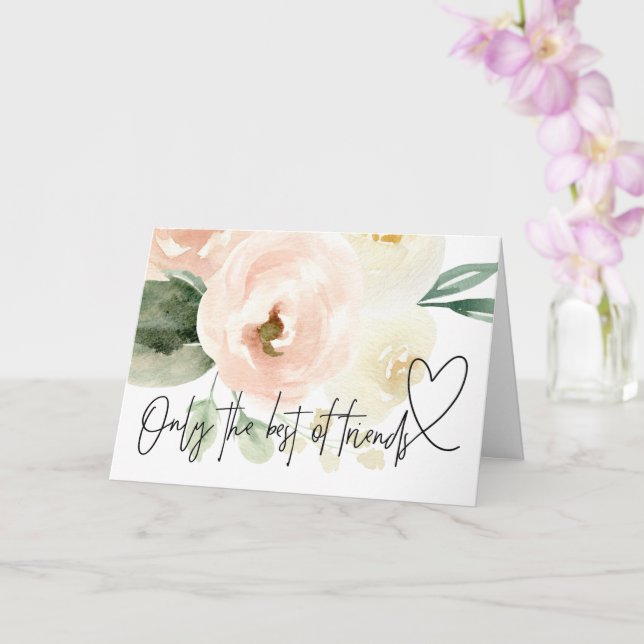  Blommigt Gravid Baby Reveal Gift till Friend Kort (Orkide)