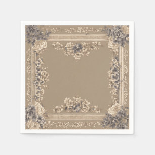blommigt greek nyckel toile mönster pappersservett