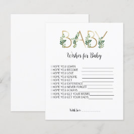 Blommigt Greenery Baby Shower Wish for Baby Advice