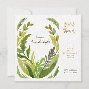 Blommigt Greenery Elegant Möhippa Inbjudningar