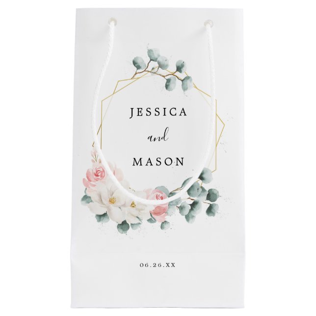 Blommigt Greenery Hotel Bröllop Gift Bag (Framsidan)