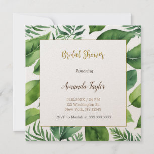 Blommigt Greenery Minimal Calligraphy-Möhippa Inbjudningar