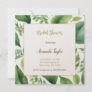 Blommigt Greenery Minimal Calligraphy-Möhippa Inbjudningar