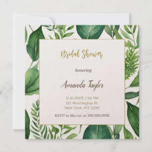 Blommigt Greenery Minimal Calligraphy-Möhippa Inbjudningar