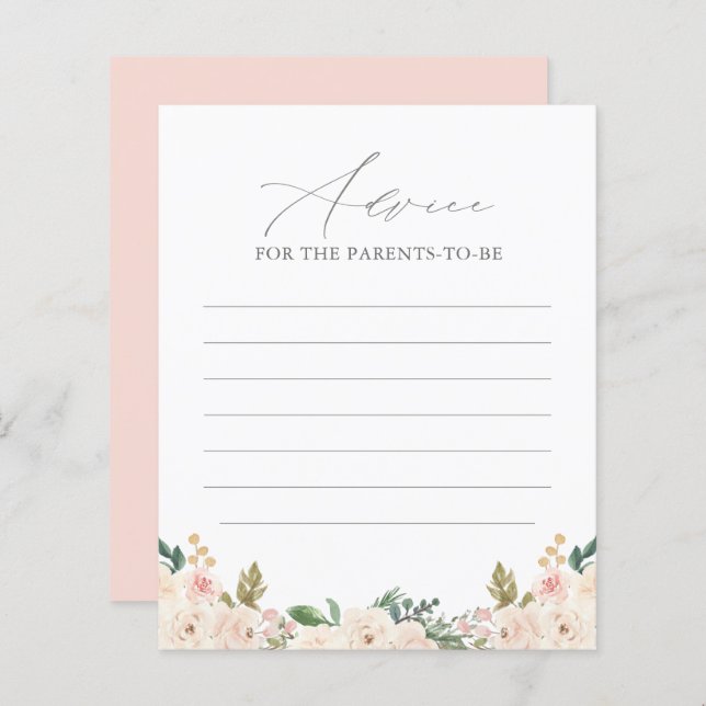 Blommigt Greenery Pumpkin Baby Shower Adapter (Fram/baksida)