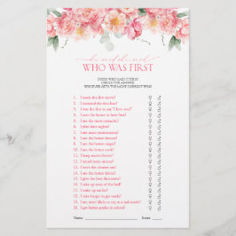 Blommigt Greenery sa att hon sa Rosa Shower Game