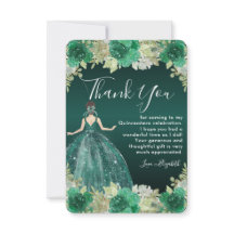 Blommigt Grönt Dress Birthday Quinceanera