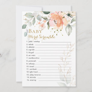 Blommigt Grönt Foliage Baby Ord Scramble Game