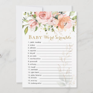 Blommigt Grönt Löv Baby Ord-grafikkort