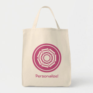 Blommigt Groove Bag, Magenta Tygkasse