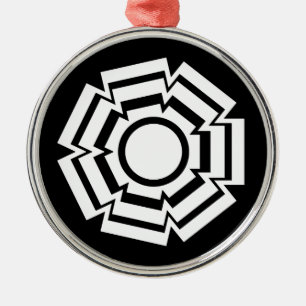 Blommigt Groove Premium Round Ornament