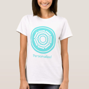 Blommigt Groove Women's Tee, turkos T Shirt