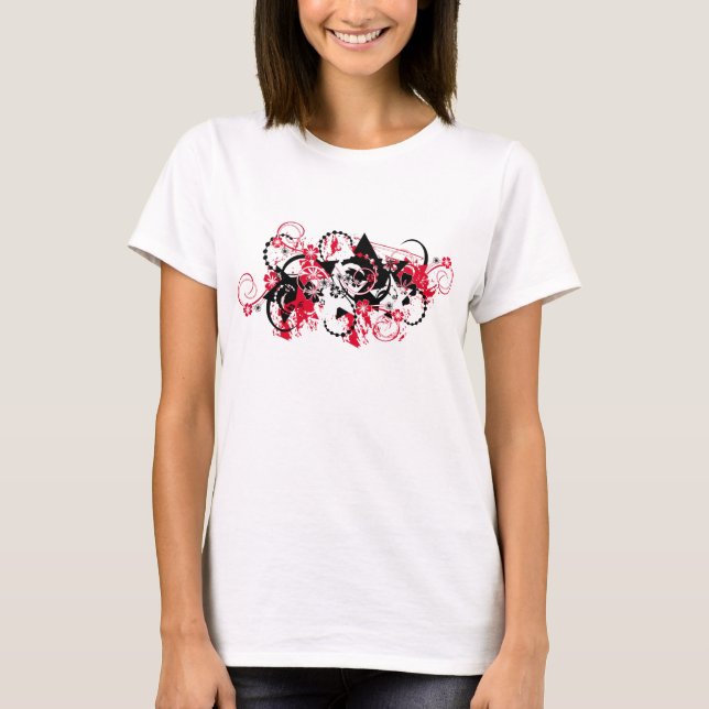 blommigt grunge stjärnor tee (Framsida)