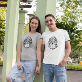 Blommigt Guitar Day of the dead Design T Shirt